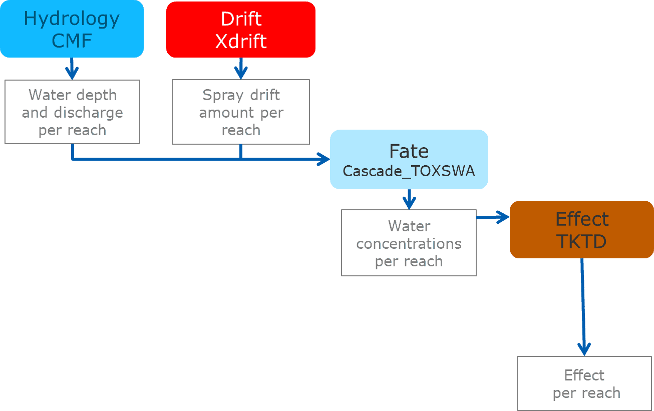 Example of modular approach in which CASCADE TOXSWA is one of the modules